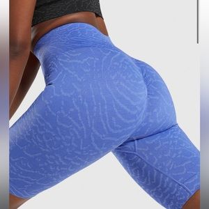 Gymshark, Whitney Simmons Blue Adapt Animal Seamless Cycling Shorts